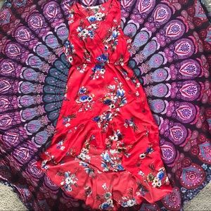 Soprano Red High Low Dress